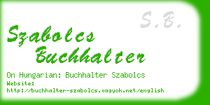 szabolcs buchhalter business card